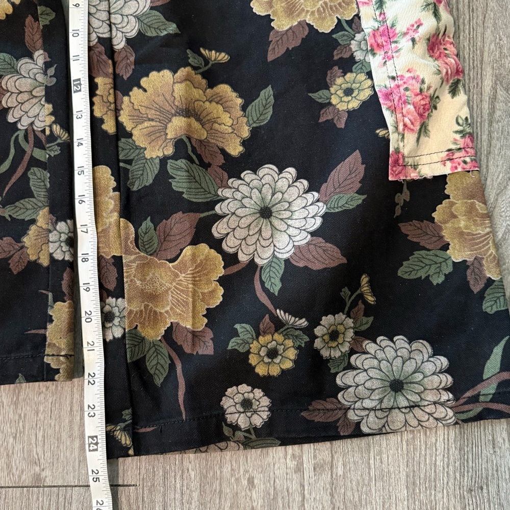 Pol Floral Patchwork Overall Nwot - image 8